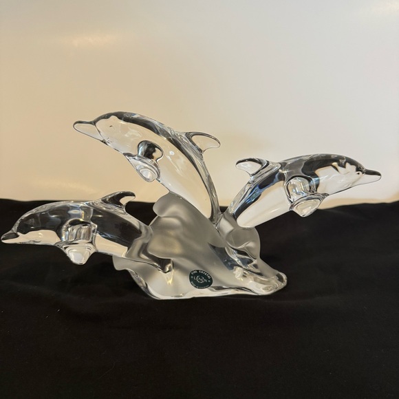 Lenox Other - Lenox Crystal Dolphin Trio of Leaping Sculpture